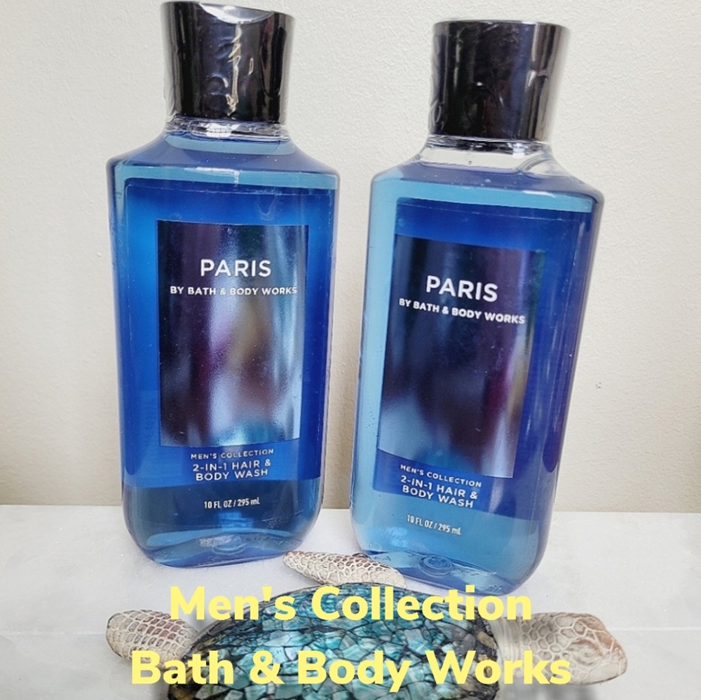 Paris Men's Collection 2-in-1 Hair & Body Wash Set of 2 NWT